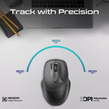Promate EZGrip Ergonomic Wireless Mouse Black