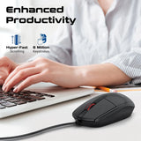 Promate Ergonomic Design Wired Optical Mouse