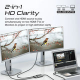 Promate Splitter Cable with Dual HDMI Ports 4K@60Hz HDMI