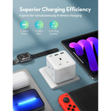 RAVPower PD 20W Wall Charger with 3 AC Plug - White