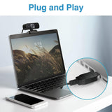 كاميرا ويب رابو C260 مع ميكروفون مانع للضوضاء - دقة 1080p FHD / USB - أسود