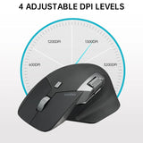 Rapoo MT760L Multi Mode Wireless Mouse - 2.4 GHz / 4000 DPI / Bluetooth - Light Black