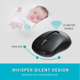 Rapoo X1800S Wireless Multimedia Keyboard & Optical Mouse AR - Black