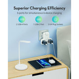 RAVPower Pioneer 20W 3 port charger with 3 AC plug - White