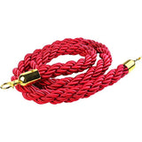 Red Velvet Rope Stanchion with Gold Hooks - 150 CM
