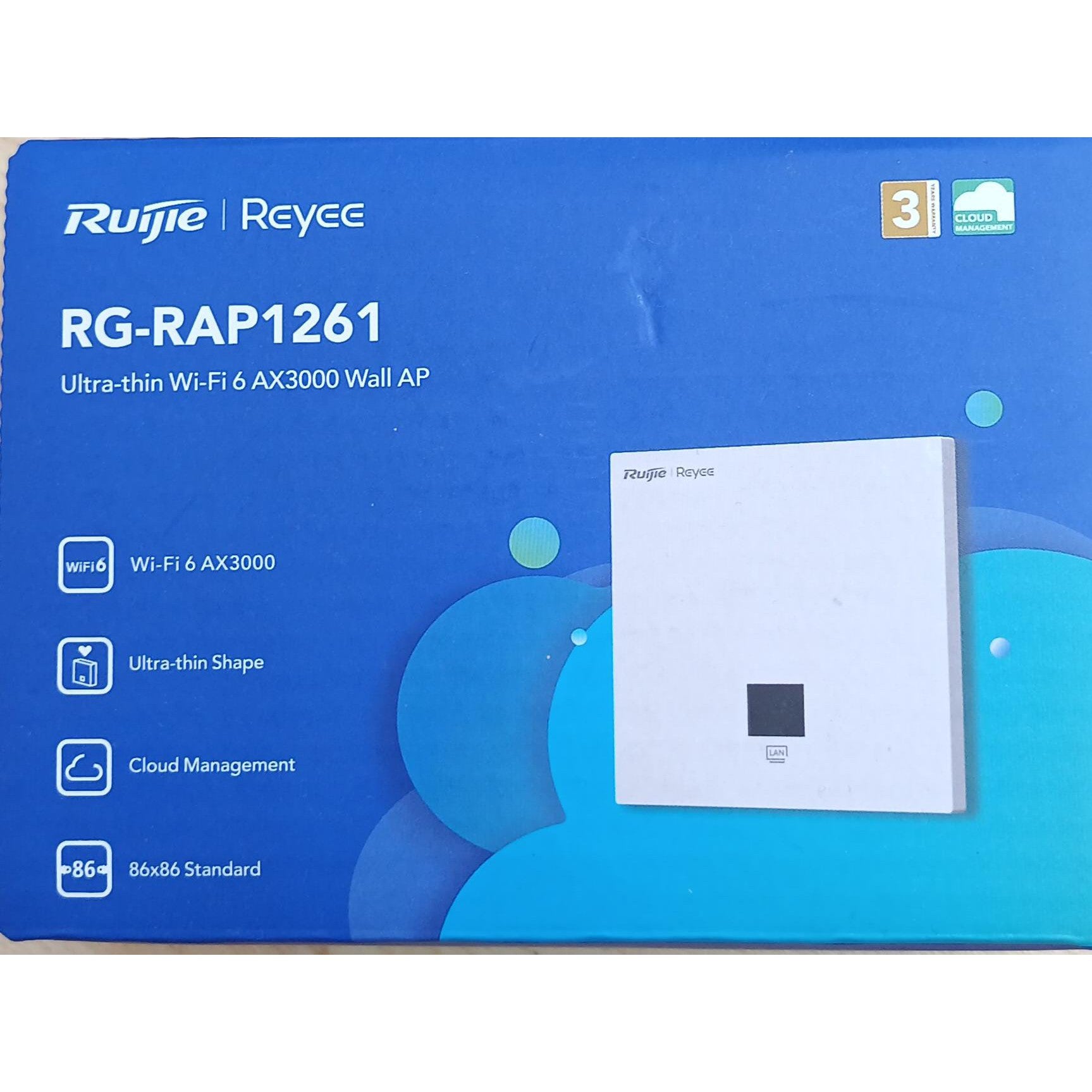 Reyee WiFi 6 Ax3000 UltraThin Wall Plate Access Point RgRap1261