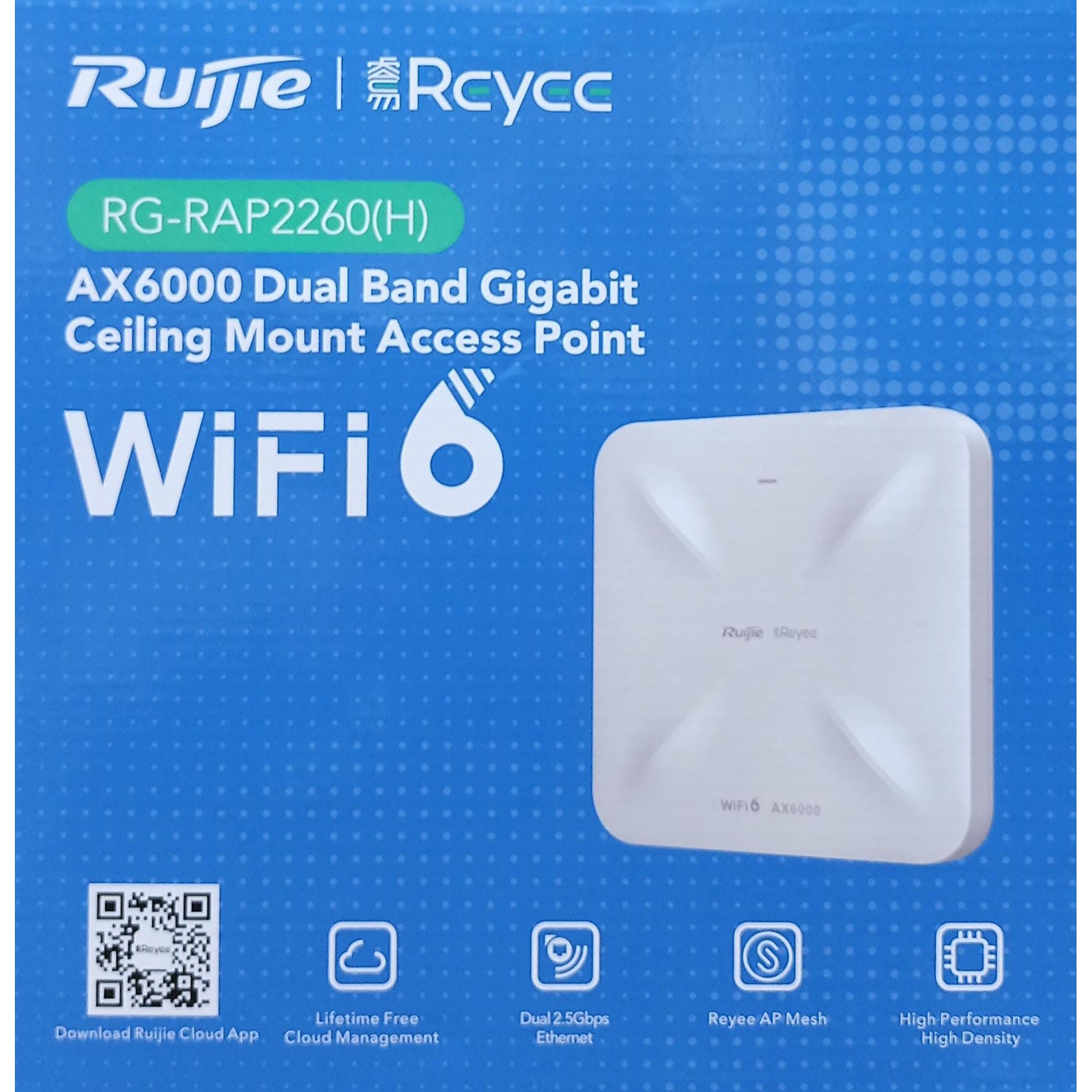 Reyee Wi-Fi 6 Ax6000 High-Density Multi-G Ceiling Access Point Rg-Rap2260(H)-Ruijie Access Point-Ruijie-Star Light Kuwait