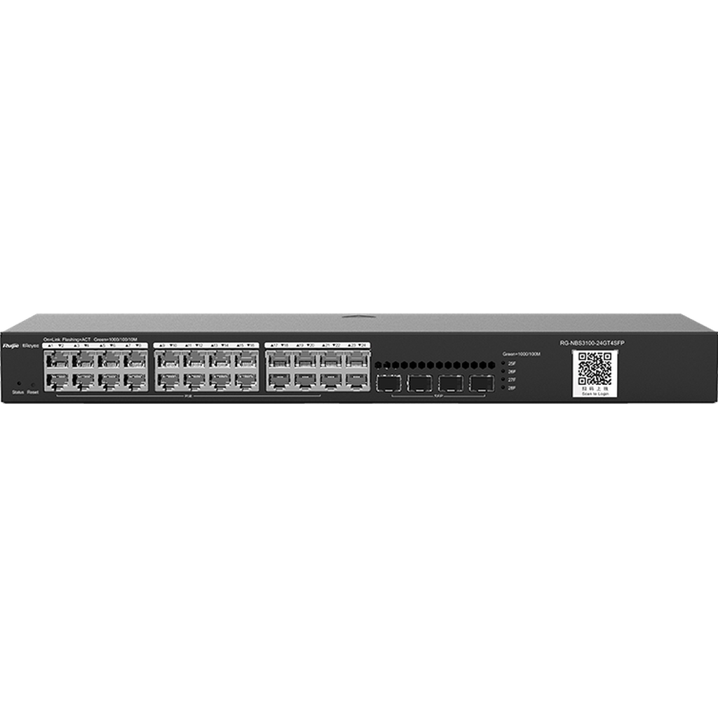 Rg-Nbs3100-24Gt4Sfp 24 10/100/1000Base-T Ports, 4 Sfp 1000Base-X Ports-Ruijie Switches-Ruijie-Star Light Kuwait