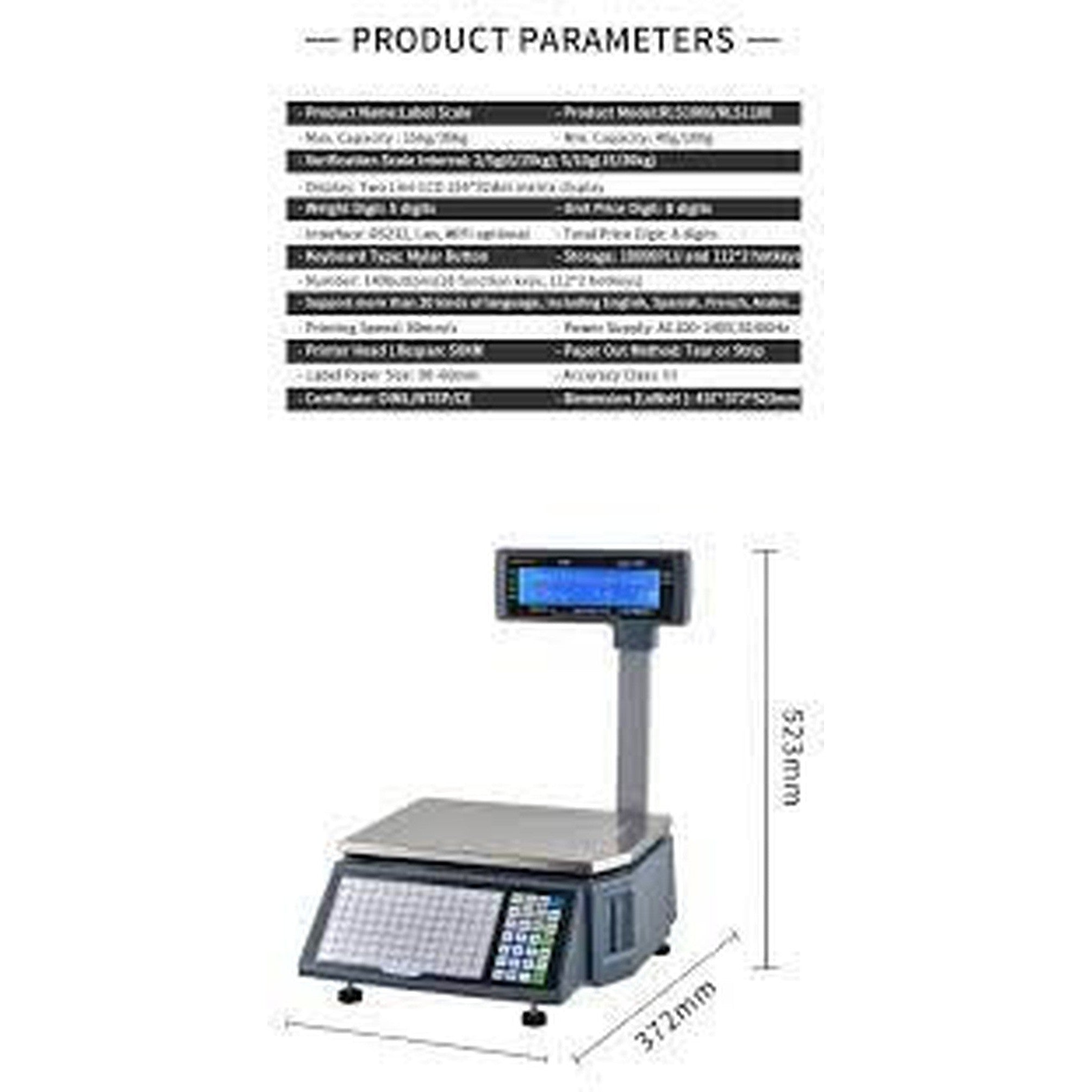 Rongta Rls1100 Label Scale-Barcode/POS Printers-Other-Star Light Kuwait