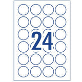 Round Sticker Labels 24 Labels Per Sheet 40 Mm Diameter-Labels-Other-Star Light Kuwait