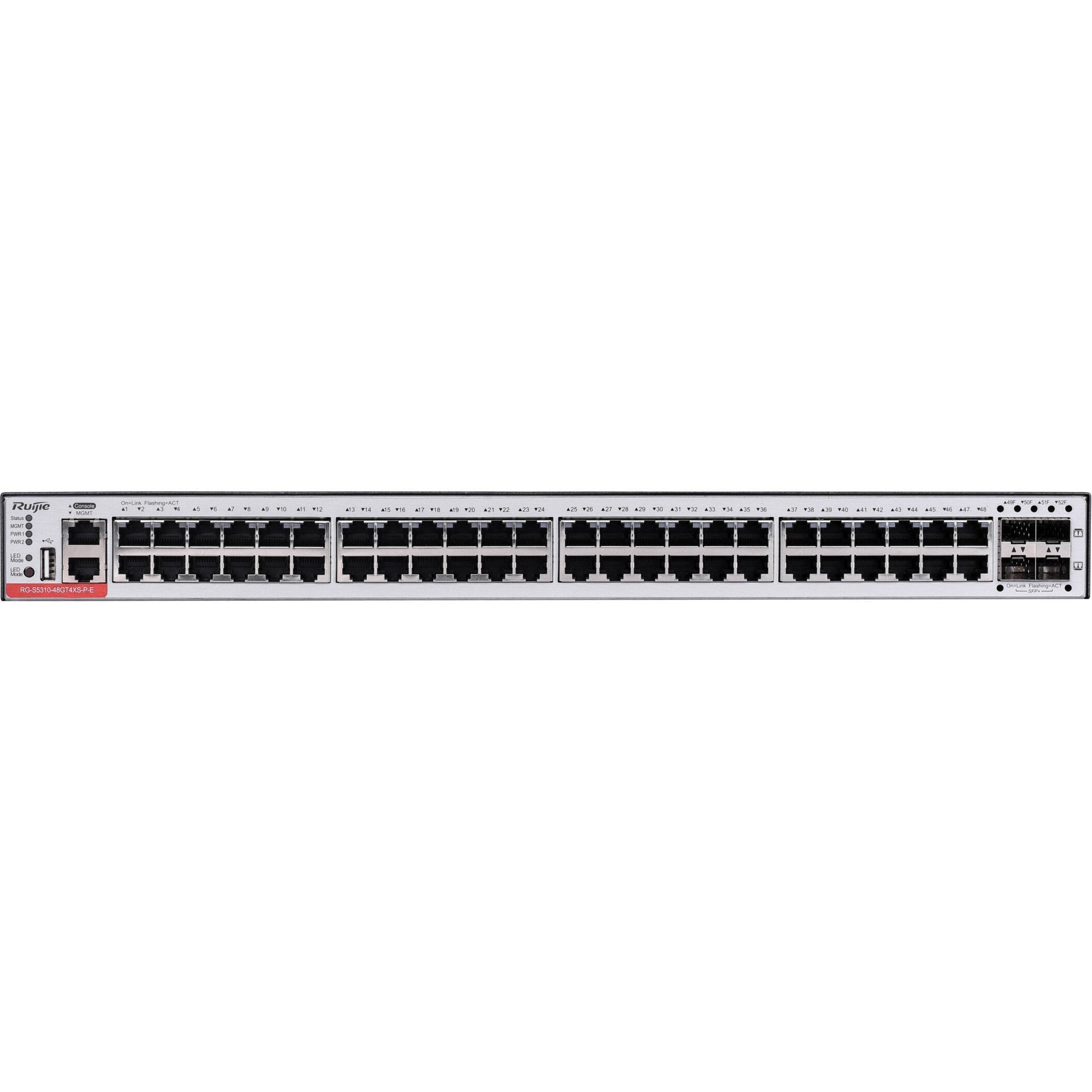 Ruijie 48-Port 10/100/1000Base-T, And 4 1G/10G Sfp+ Ports Rg-S5310-48Gt4Xs-P-E Switches-Ruijie Switches-Ruijie-Star Light Kuwait