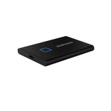 قرص صلب محمول سامسونج T7 Touch بسعة 1 تيرابايت، بمنفذ USB-C، أسود اللون - سرعة نقل بيانات 1050 ميجابايت/ثانية