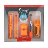 SERVE DOUBLE 5 PCS IN 1 ORANGE COLOURE