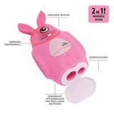 SERVE E-BOT ERASER & SHARPENER COMBO BUNNY