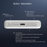 SIAMagOn SIPBMG8LD-BEG Magnetic power bank PD 20W-Wireless Charging 15W With LED Light 8000Mah - Beige