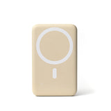 SIAMagOn SIPBMG8LD-BEG Magnetic power bank PD 20W-Wireless Charging 15W With LED Light 8000Mah - Beige