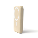 SIAMagOn SIPBMG8LD-BEG Magnetic power bank PD 20W-Wireless Charging 15W With LED Light 8000Mah - Beige