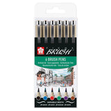 Sakura Pigma Brush Basic Set 6