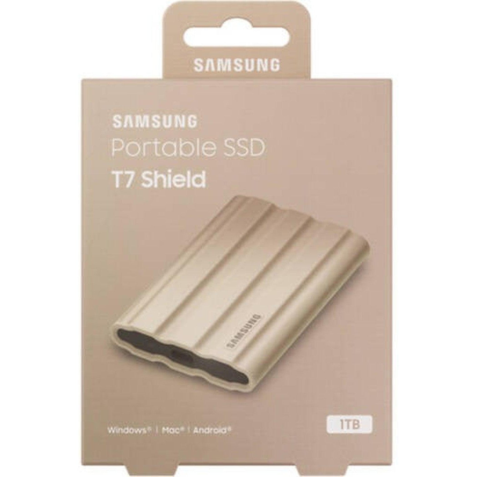 Samsung 1Tb Portable Ssd T7 Shield Usb 3.2 1050Mb/S Mu-Pe1T0K-Ssd-Samsung-Star Light Kuwait