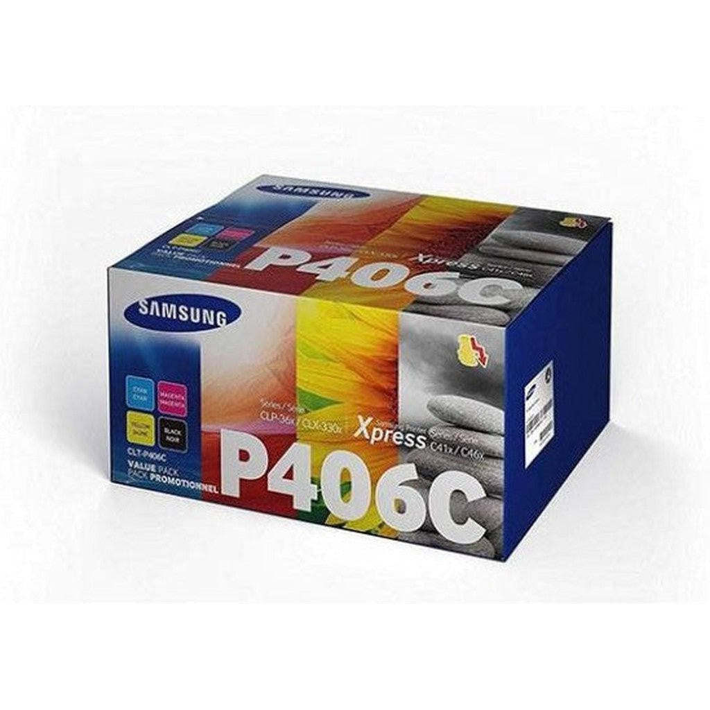 Samsung Clt-P406C 4-Pack Black/Cyan/Magenta/Yellow Toner Cartridges-Inks And Toners-Samsung-Star Light Kuwait