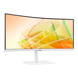 شاشة سامسونج LS34C650TAMXUE 1000R منحنية - 34 بوصة UWQHD FHD / 5 مللي ثانية / HDMI / منفذ عرض / سماعة رأس / إيثرنت / لون أبيض دافئ