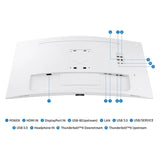 شاشة سامسونج LS34C650TAMXUE 1000R منحنية - 34 بوصة UWQHD FHD / 5 مللي ثانية / HDMI / منفذ عرض / سماعة رأس / إيثرنت / لون أبيض دافئ