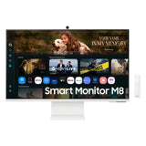Samsung M8 M80F 32" 4K UHD VA 60Hz 4ms, Samsung Vision AI, Smart Monitor Built-In Camera - White