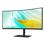 شاشة سامسونج فيوفينيتي S6 منحنية 34 بوصة - 34.0 بوصة UWQHD FHD / 5 مللي ثانية / HDMI / منفذ عرض / سماعة رأس / إيثرنت / USB / أسود - شاشة