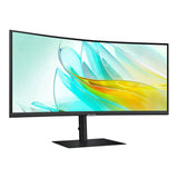 شاشة سامسونج فيوفينيتي S6 منحنية 34 بوصة - 34.0 بوصة UWQHD FHD / 5 مللي ثانية / HDMI / منفذ عرض / سماعة رأس / إيثرنت / USB / أسود - شاشة