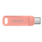SanDisk 256GB Ultra Dual Drive Go USB-C Flash Memory, 150MB/s (Peach)