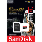 SanDisk 256GB Extreme PRO microSDXC UHS-I CARD with Adapter-Up to 200 MB/s