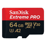 بطاقة SanDisk Extreme PRO microSDXC UHS-I - سعة 64 جيجابايت / سرعة نقل بيانات 200 ميجابايت/ثانية