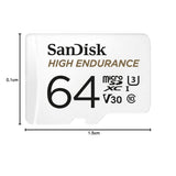 SanDisk High Endurance microSD Card - 64GB / Up to 100MB/s