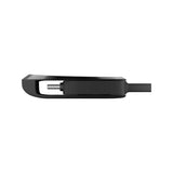 محرك أقراص SanDisk للهواتف التي تعمل بنظام Android - سعة 128 جيجابايت / سرعة تصل إلى 100 ميجابايت/ثانية / منفذ USB من النوع C / منفذ USB من النوع A / أسود