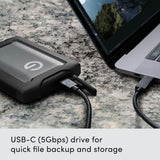 SanDisk Professional 2TB G-DRIVE ArmorATD - Rugged, Durable Portable External Hard Drive HDD, USB-C, USB 3.2 Gen 1