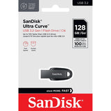محرك أقراص فلاش SanDisk Ultra Curve 3.2 - سعة 64 جيجابايت (أسود)
