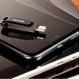 SanDisk Ultra Dual Drive Go Flash Drive - 32GB / Up to 150 MB/s / USB 3.2 Gen 1 / Type-C / Black