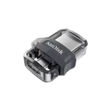 محرك أقراص SanDisk Ultra Dual Drive m3.0 - سعة 32 جيجابايت (أسود-رمادي) 