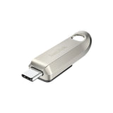 SanDisk Ultra Luxe USB-C Flash Drive - 512GB / Up to 400 MB/s / USB-C / USB 3.2 Gen 1 / Silver