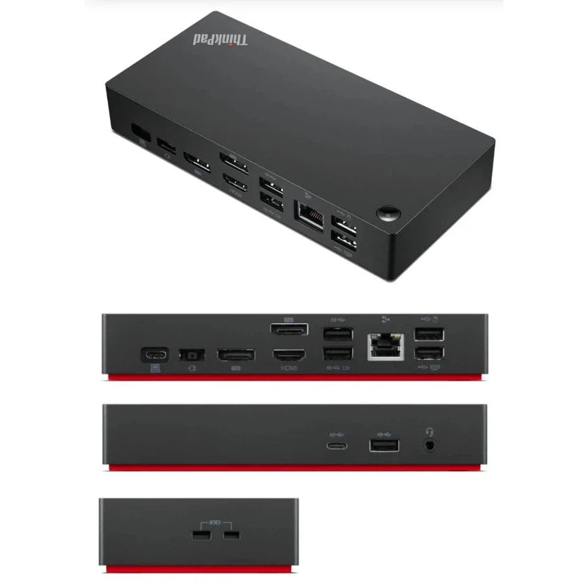 Lenovo ThinkPad Universal USB-C Dock - Docking station - USB-C - HDMI, 2 x DP - GigE - 90 Watt - for K14 Gen 1, ThinkPad Lenovo ThinkPad Universal USB-C Dock - Docking station - USB-C - HDMI, 2 x DP - GigE - 90 Watt - for K14 Gen 1, ThinkPad
