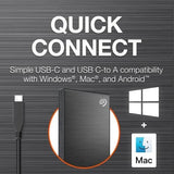 Seagate OneTouch with Password Protection 5TB External HDD Black (STKZ5000400)