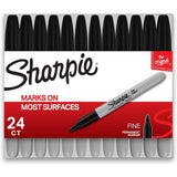 Sharpie Black Permanent Marker Pack 24