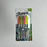 Sharpie Neon Permanent Markers, Fine Point, Assorted 4 Colors