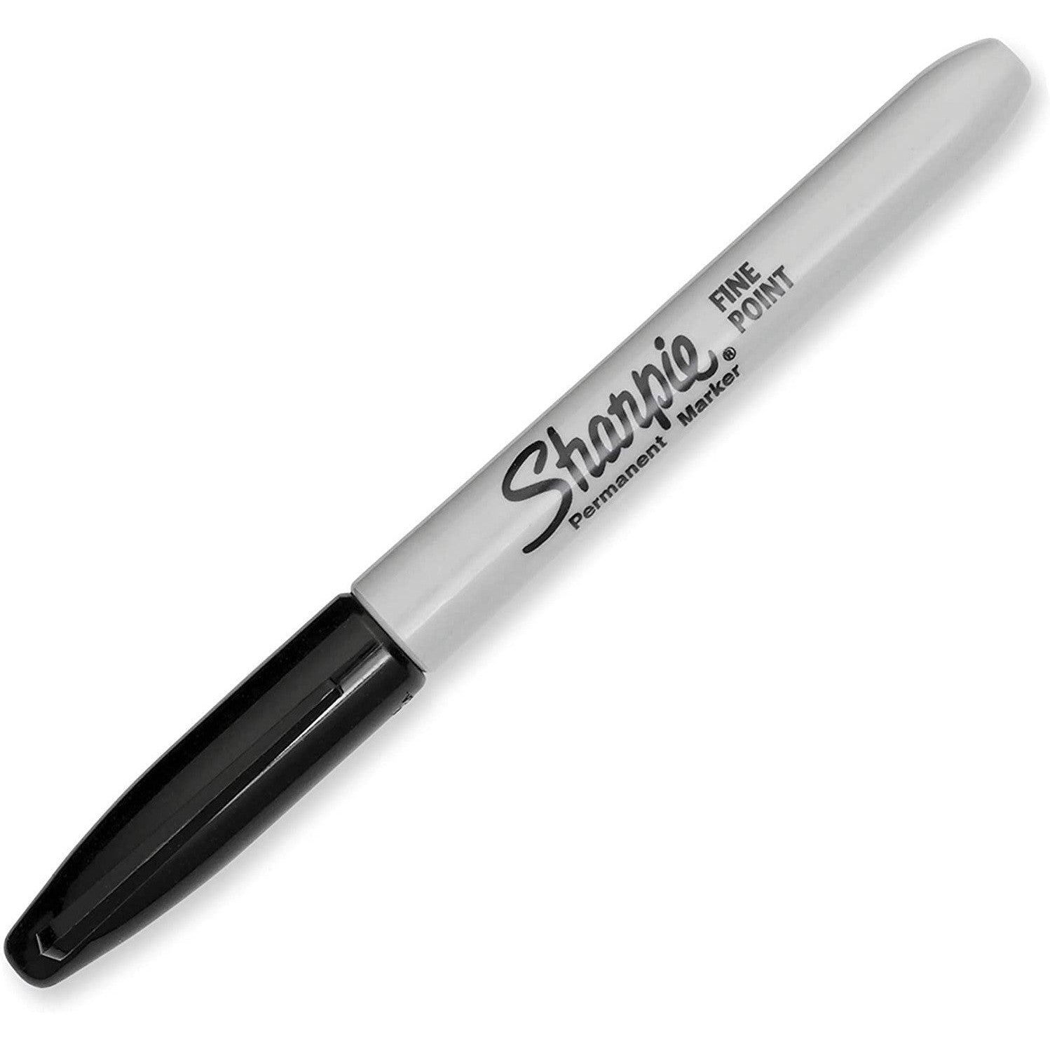 Sharpie Permanent Markers, Fine Point, Black, 12 Count-Pens-Other-Star Light Kuwait