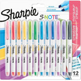 Sharpie S-Note Creative Colouring Highlighter Pens 12 Colors