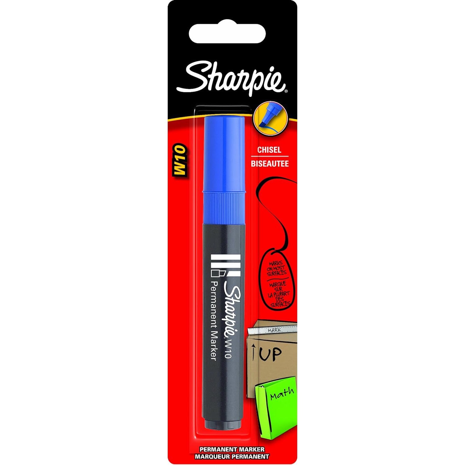 Sharpie W10 Blue Permanent Marker Chisel Tip – Star Light Kuwait