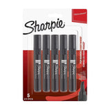 Sharpie W10 Chisel Tip Marker Set 5 Black Markers