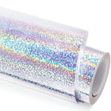 Silver Glitter Vinyl Sticker Roll (GLT01) – 50cm x 1m