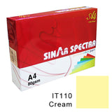 Sinar Spectra Colour Paper A4 80 Gsm IT 110 Cream Colour