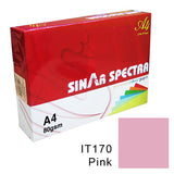 Sinar Spectra Colour Paper A4 80 Gsm IT 170 Pink Colour